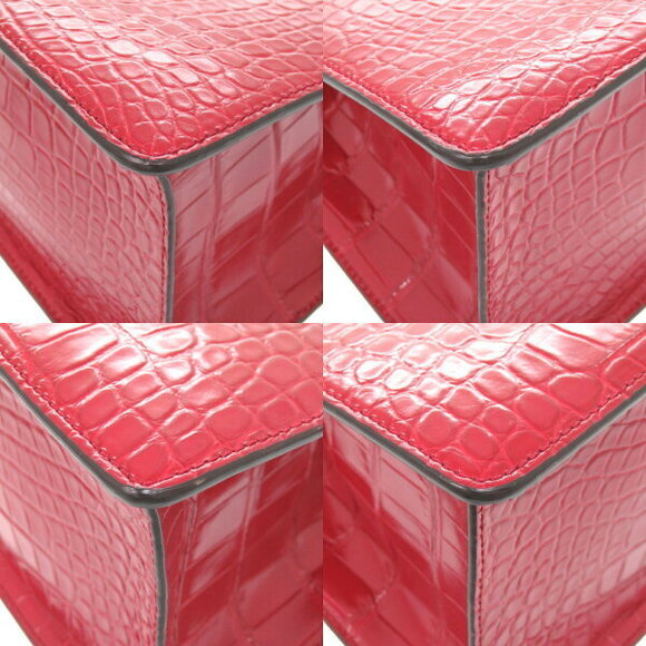 Gucci Sylvie crocodile leather handbag red - Picture 5 of 8